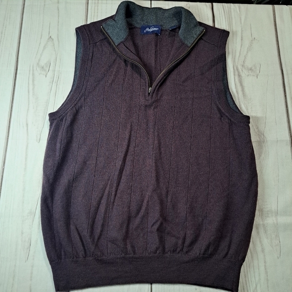 Jack Spicklaus Merino Wool Vest Size-Large V-Neck 1/2 Zip-Up Sleeveless - Picture 1 of 12